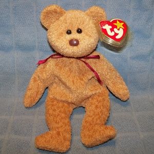 TY Beanie Babie Curly Bear